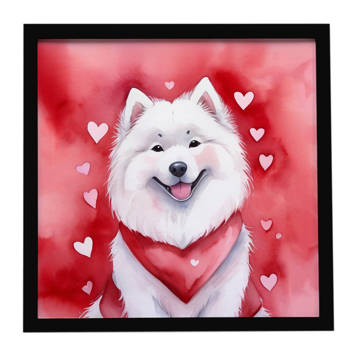 Buy this Samoyed My Valentine Framed Metal Print