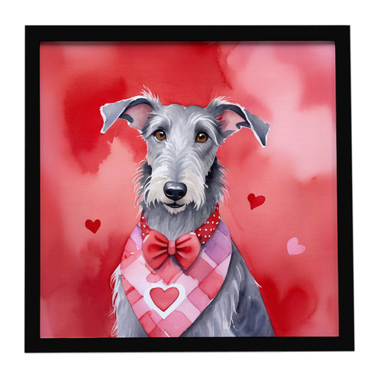 Buy this Scottish Deerhound My Valentine Framed Metal Print