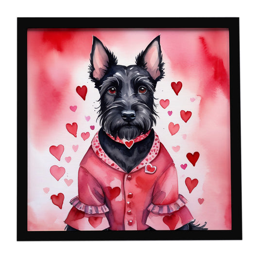 Buy this Scottish Terrier My Valentine Framed Metal Print