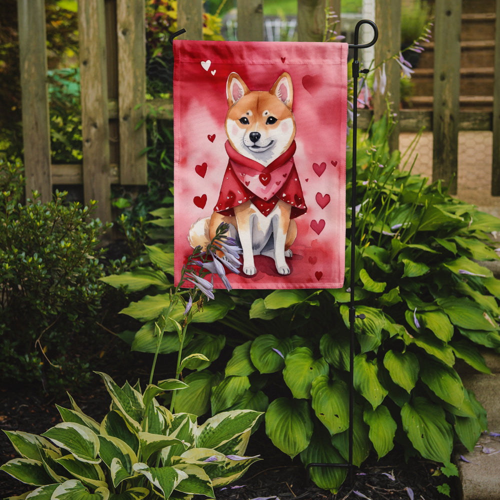 Shiba Inu My Valentine Garden Flag