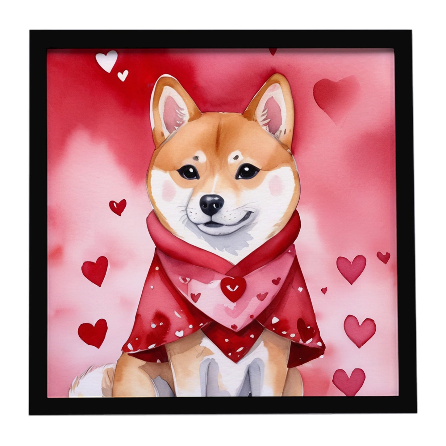 Buy this Shiba Inu My Valentine Framed Metal Print