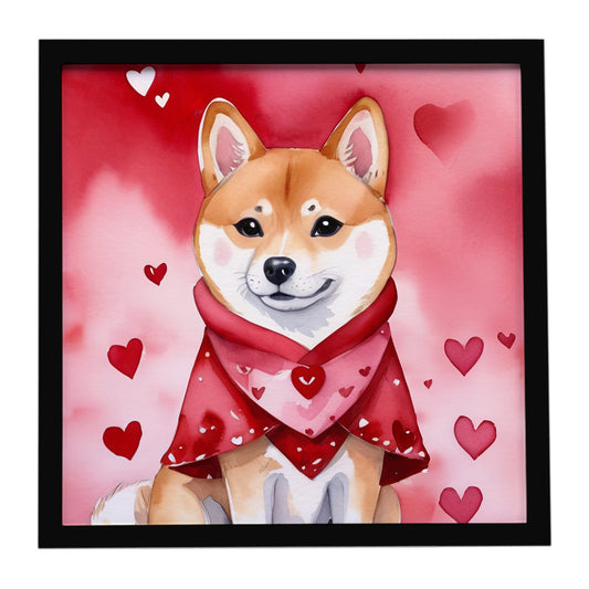 Buy this Shiba Inu My Valentine Framed Metal Print