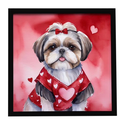 Buy this Shih Tzu My Valentine Framed Metal Print