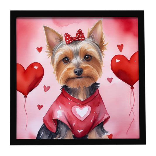 Buy this Silky Terrier My Valentine Framed Metal Print