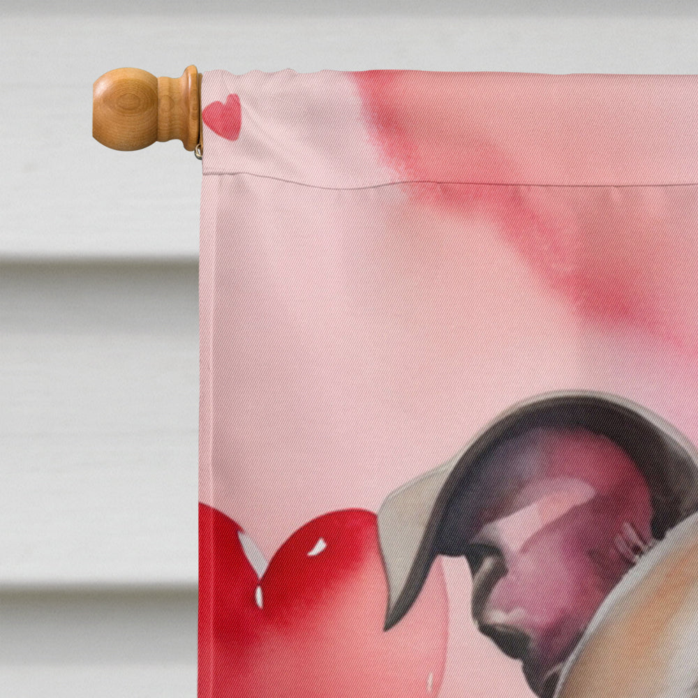 Staffordshire Bull Terrier My Valentine House Flag