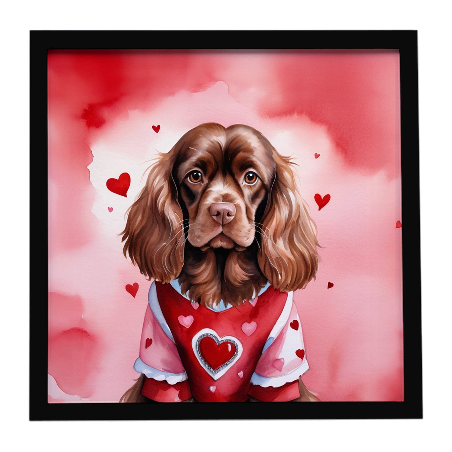 Buy this Sussex Spaniel My Valentine Framed Metal Print