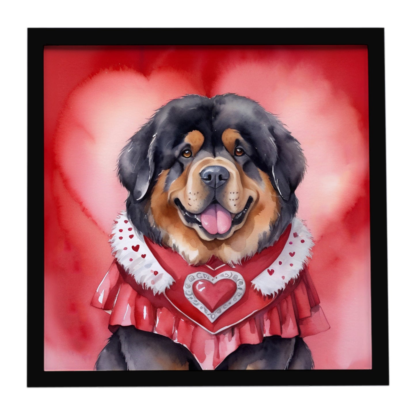 Buy this Tibetan Mastiff My Valentine Framed Metal Print