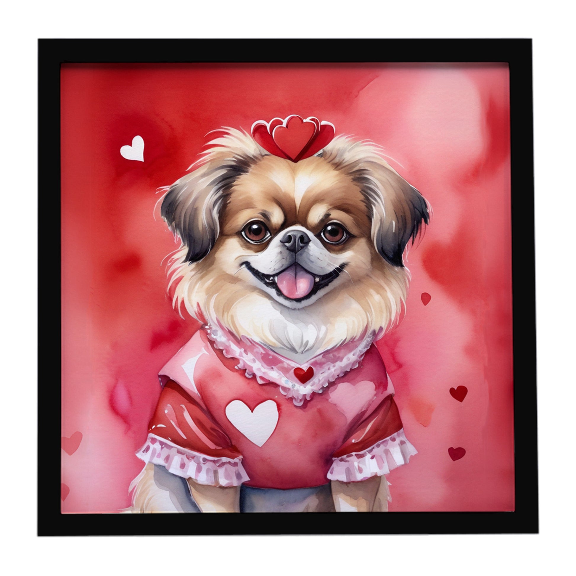 Buy this Tibetan Spaniel My Valentine Framed Metal Print