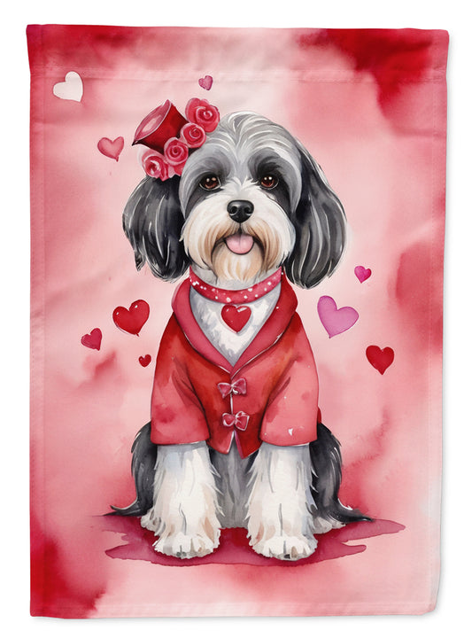 Buy this Tibetan Terrier My Valentine House Flag