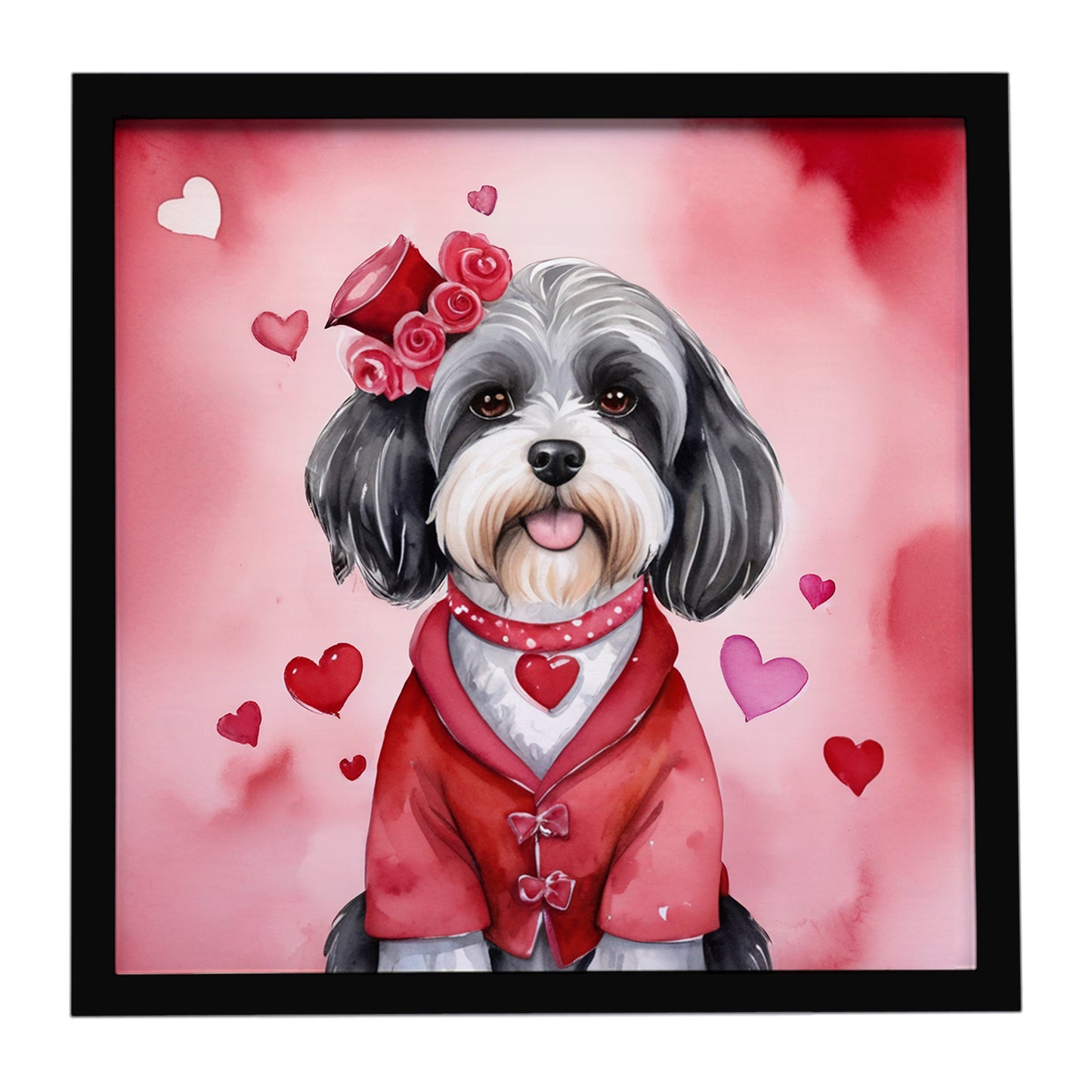 Buy this Tibetan Terrier My Valentine Framed Metal Print