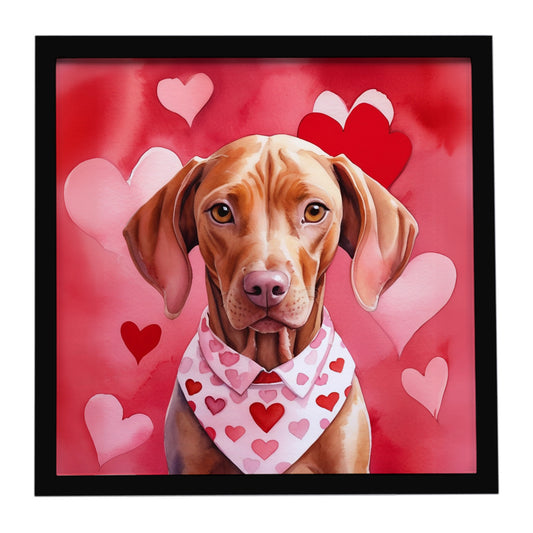 Buy this Vizsla My Valentine Framed Metal Print