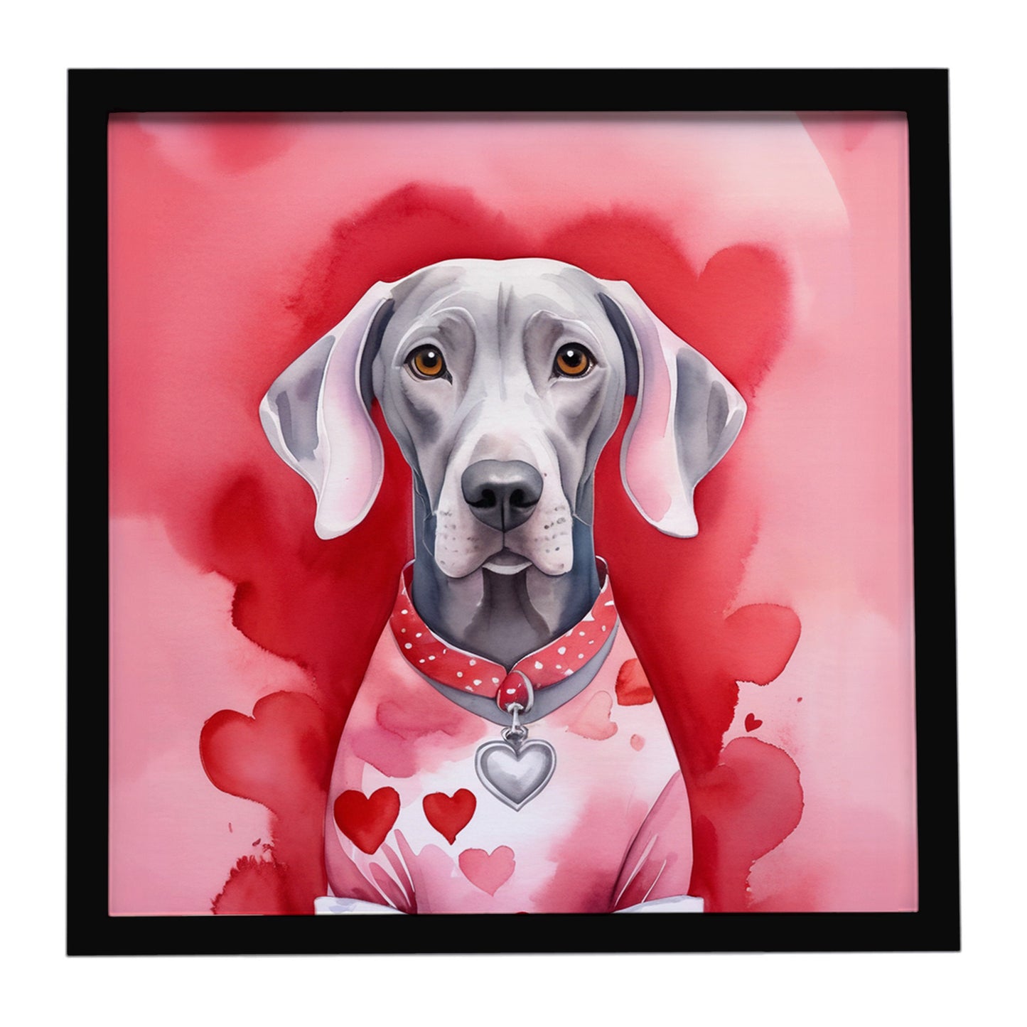 Buy this Weimaraner My Valentine Framed Metal Print