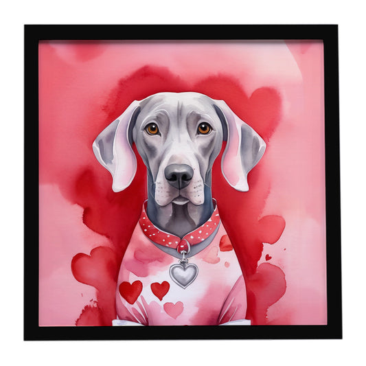 Buy this Weimaraner My Valentine Framed Metal Print