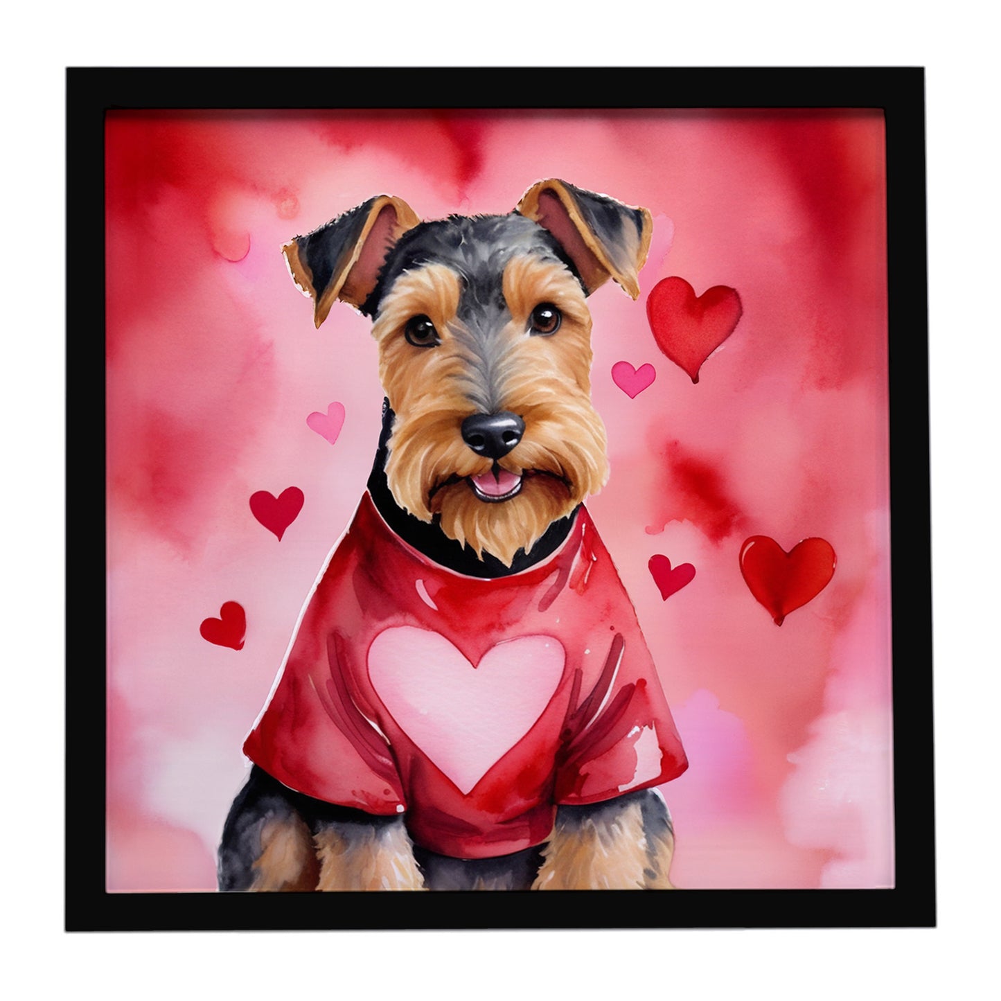 Buy this Welsh Terrier My Valentine Framed Metal Print