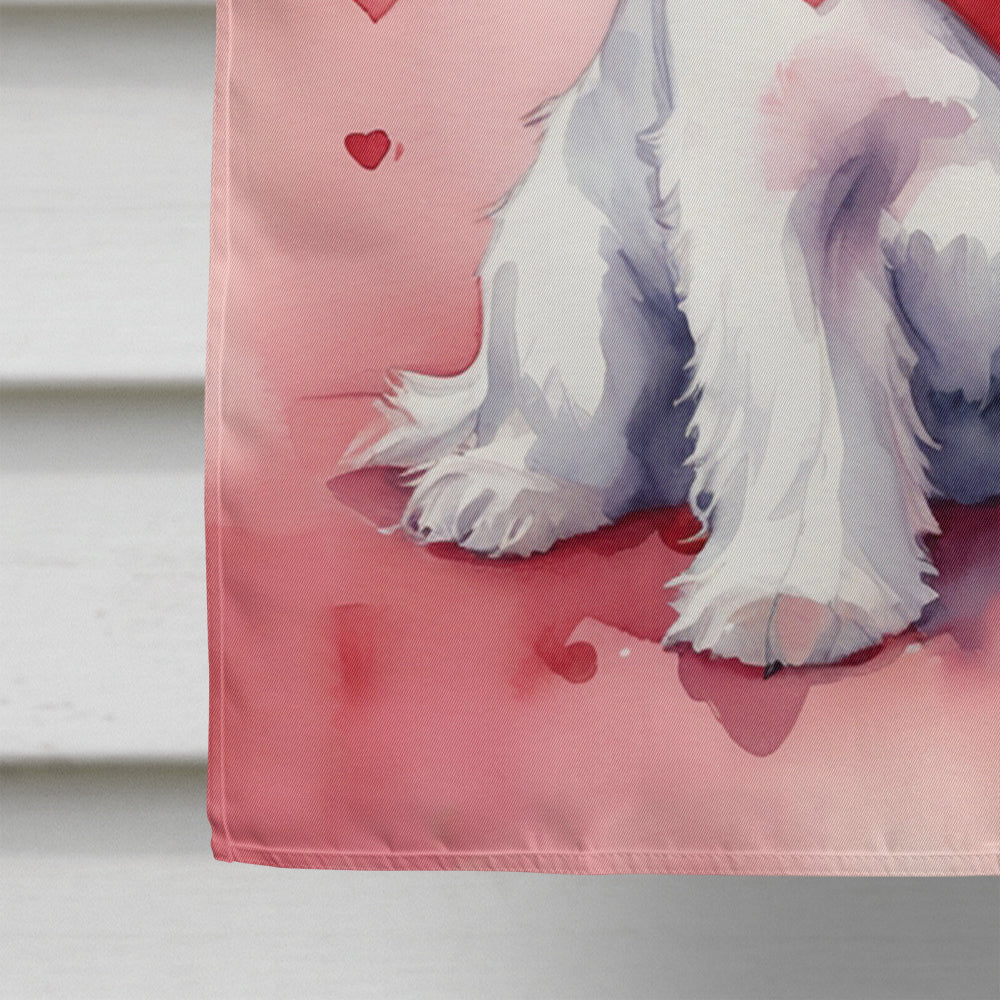 Westie My Valentine House Flag