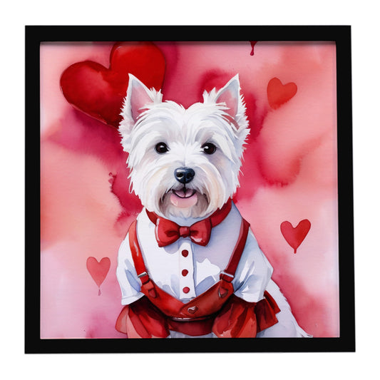 Buy this Westie My Valentine Framed Metal Print
