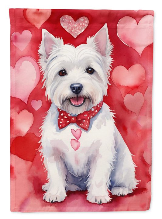 Buy this Westie My Valentine Garden Flag