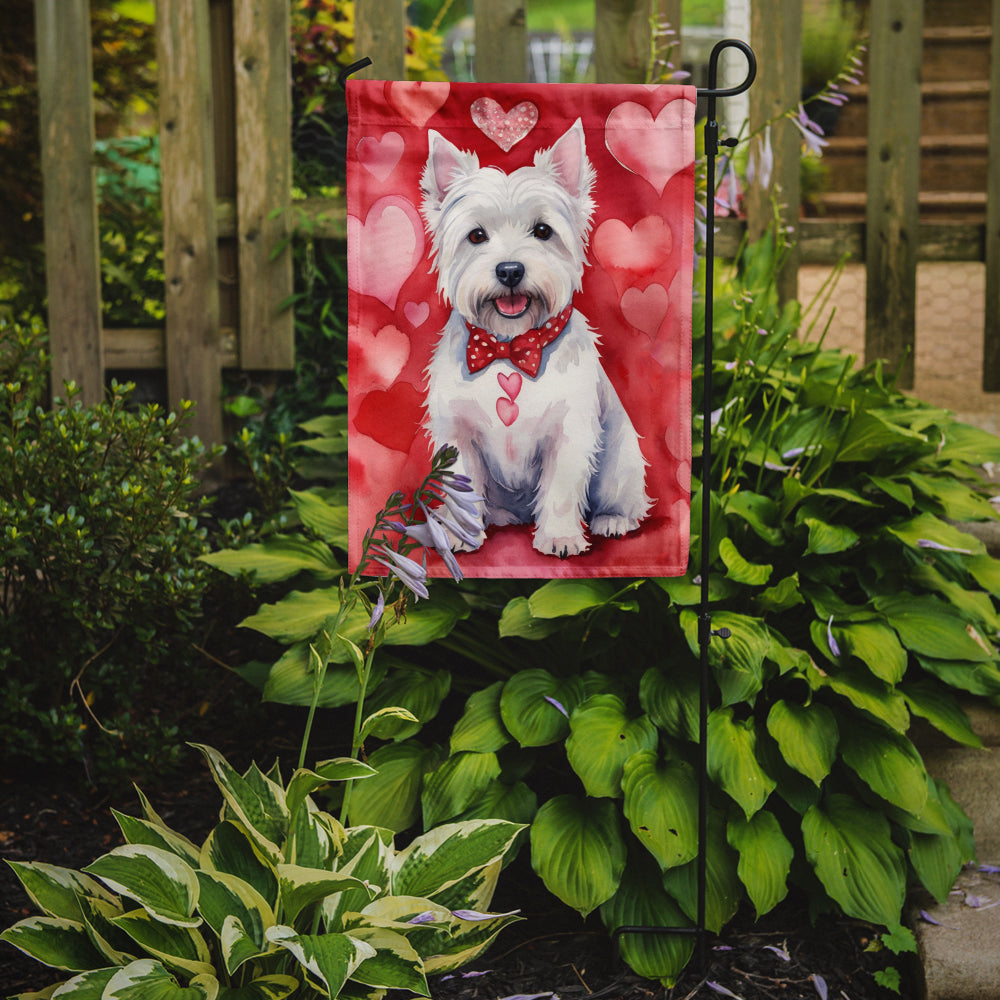 Westie My Valentine Garden Flag