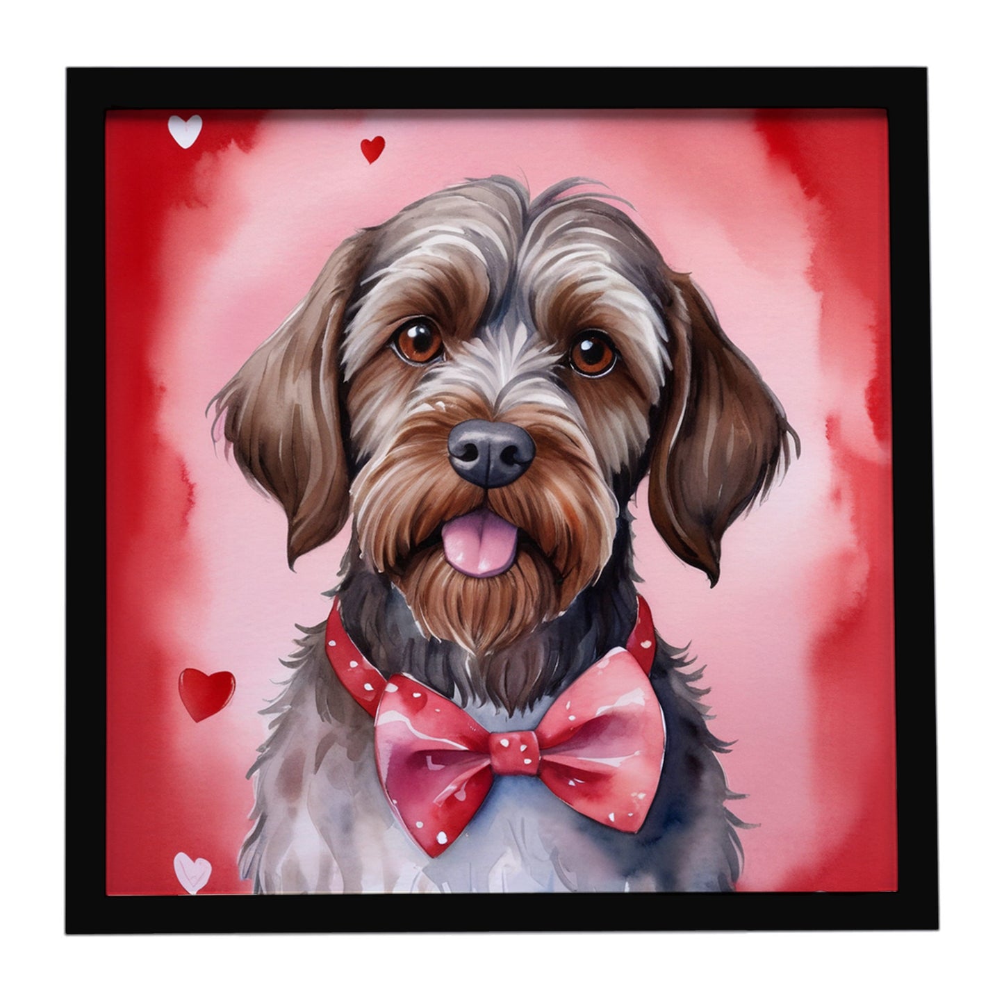 Buy this Wirehaired Pointing Griffon My Valentine Framed Metal Print
