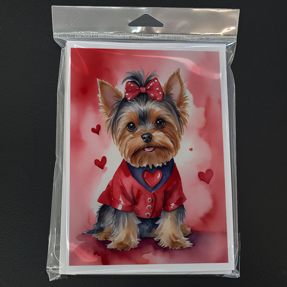 Yorkshire Terrier My Valentine Greeting Cards Pack of 8