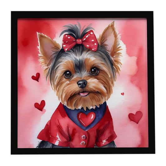 Buy this Yorkshire Terrier My Valentine Framed Metal Print