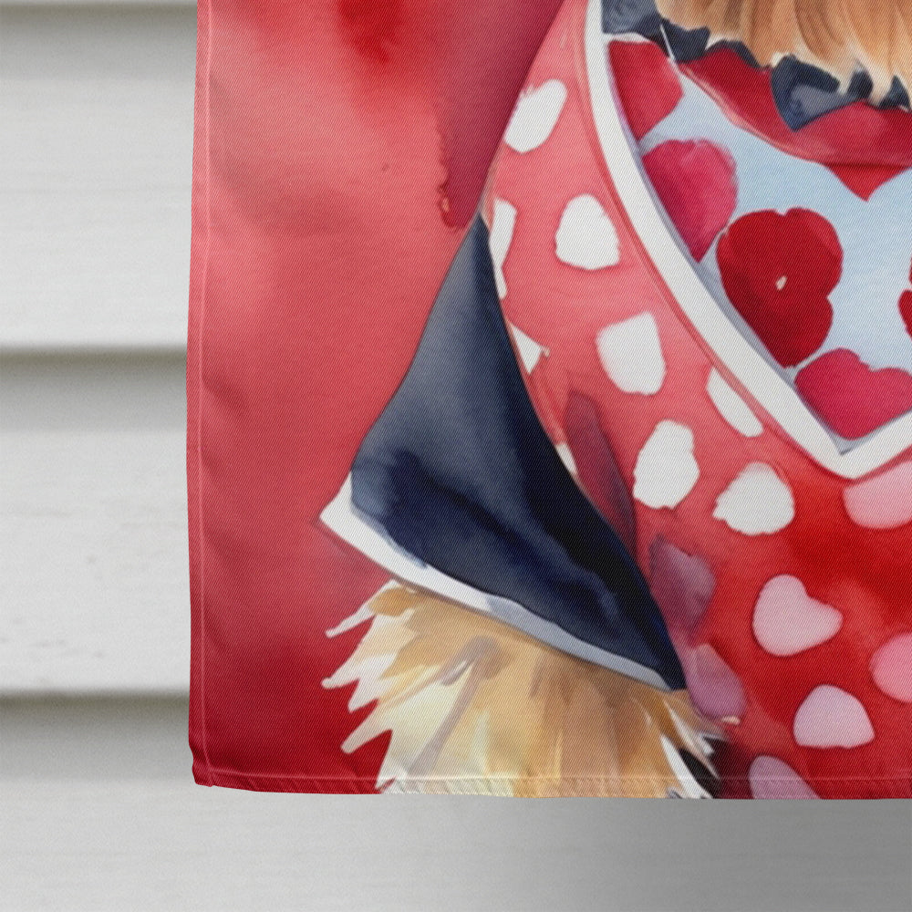 Yorkshire Terrier My Valentine House Flag