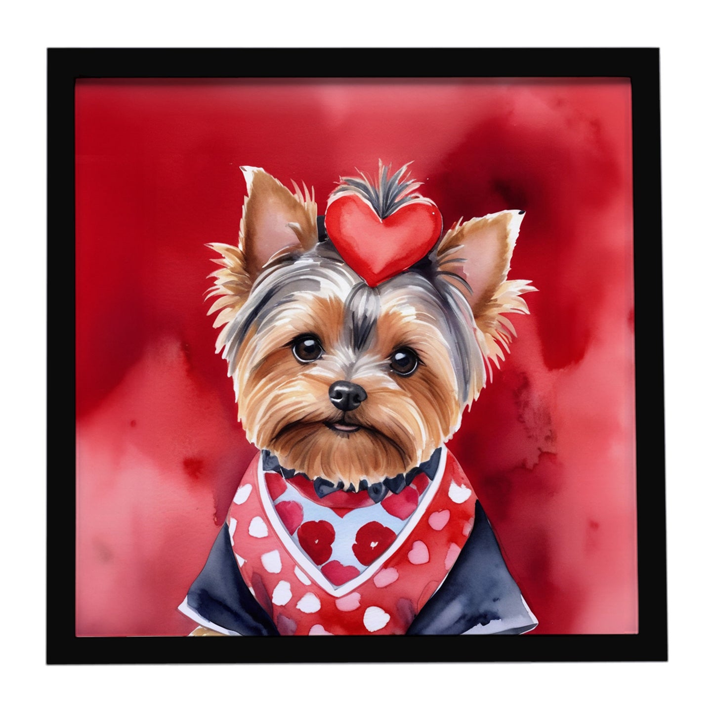 Buy this Yorkshire Terrier My Valentine Framed Metal Print