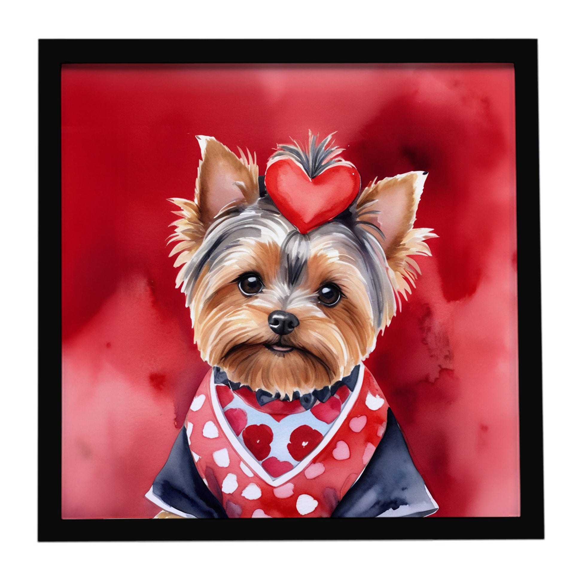 Buy this Yorkshire Terrier My Valentine Framed Metal Print