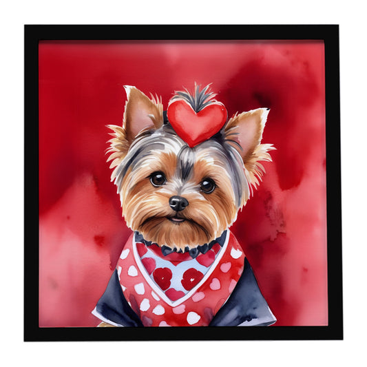 Buy this Yorkshire Terrier My Valentine Framed Metal Print