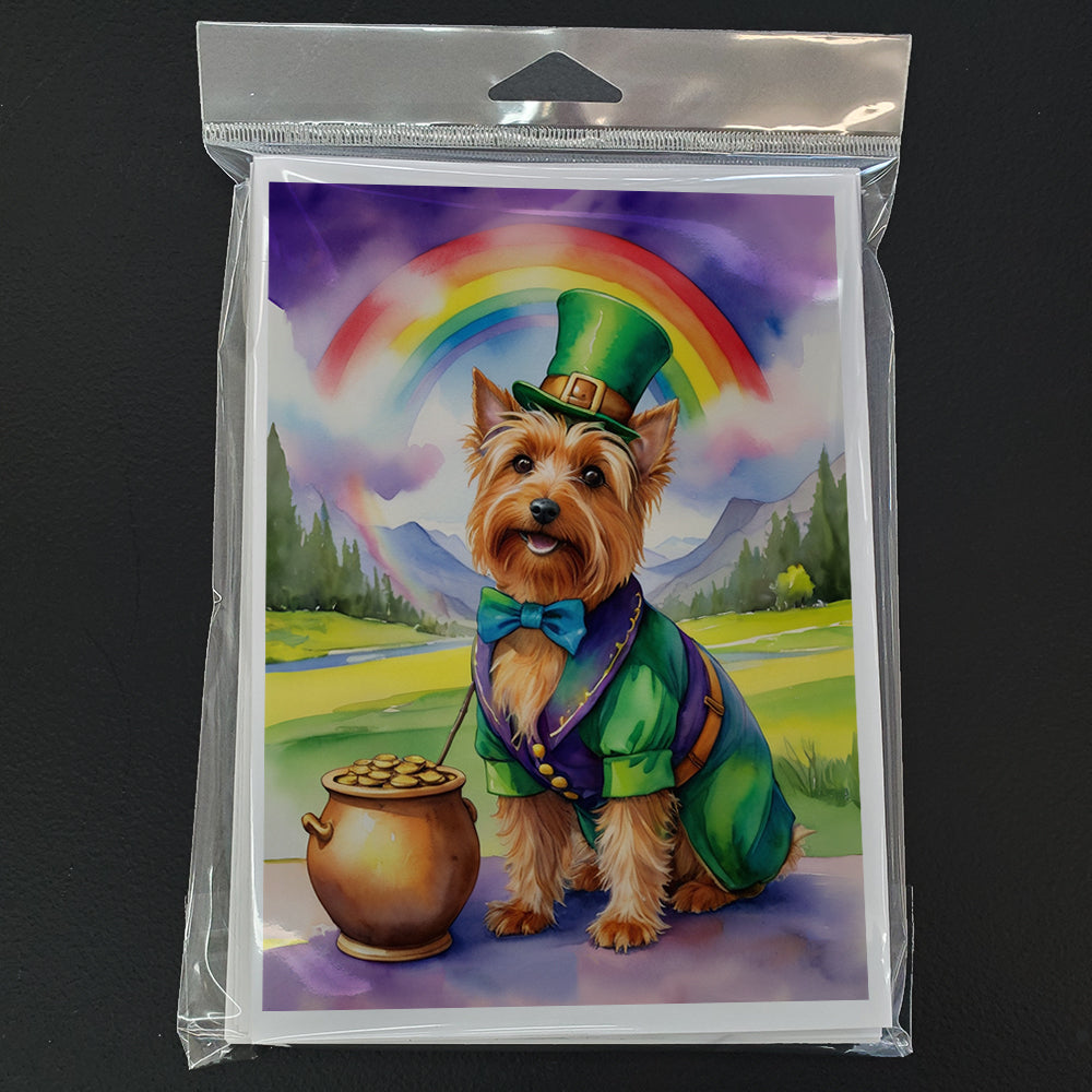 Australian Terrier St Patrick's Day Greeting Cards Pack of 8