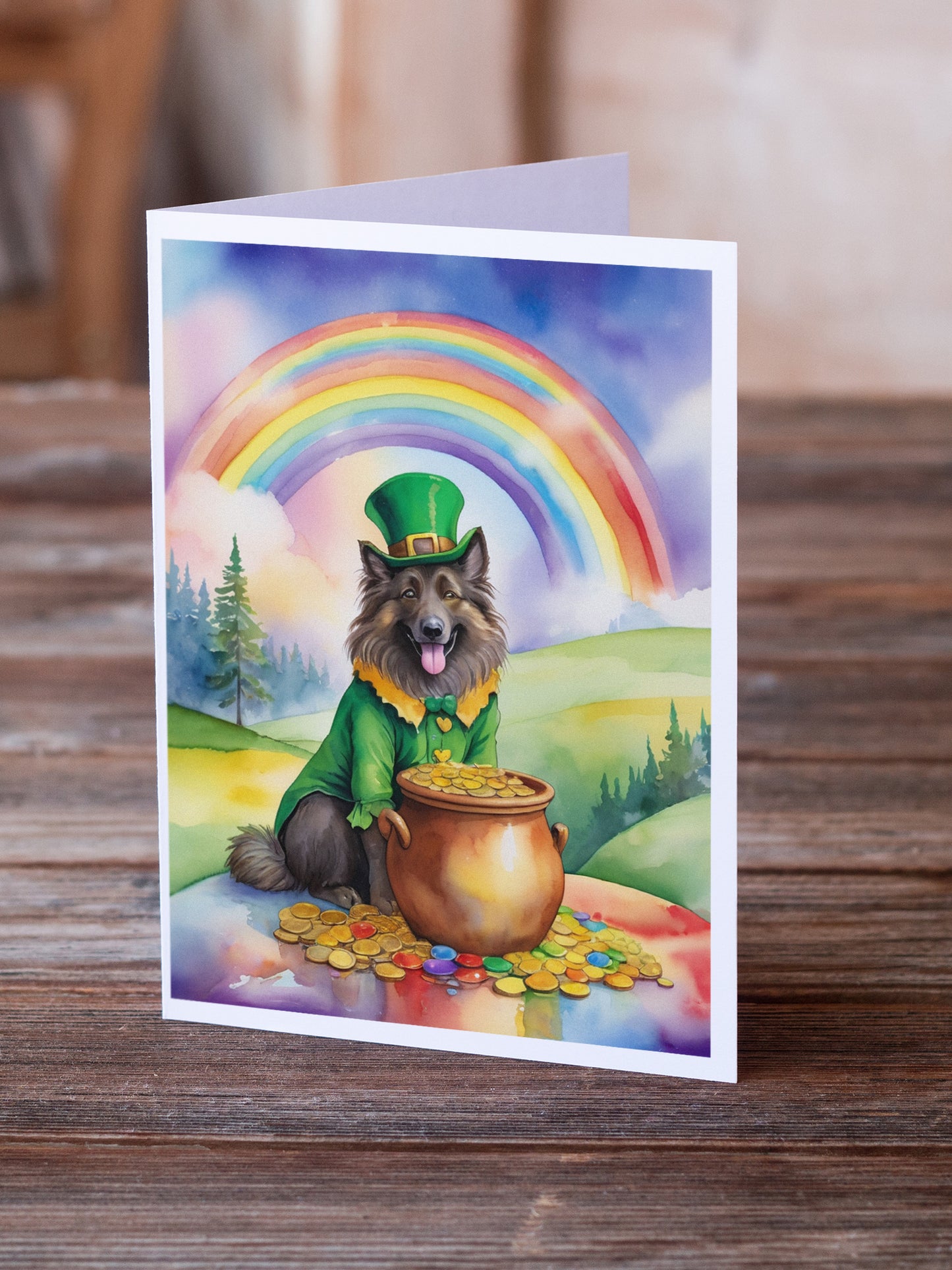 Belgian Tervuren St Patrick's Day Greeting Cards Pack of 8