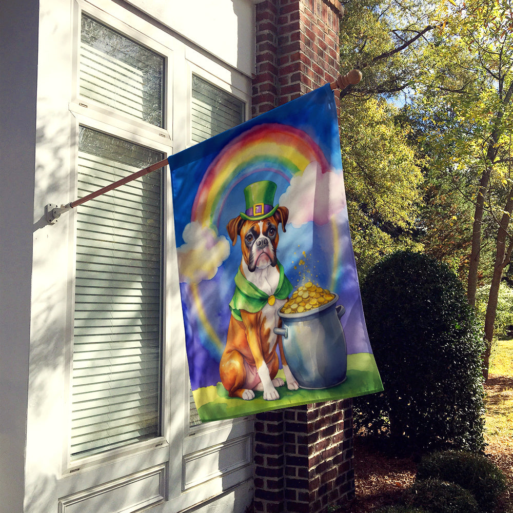 Boxer St Patrick's Day House Flag