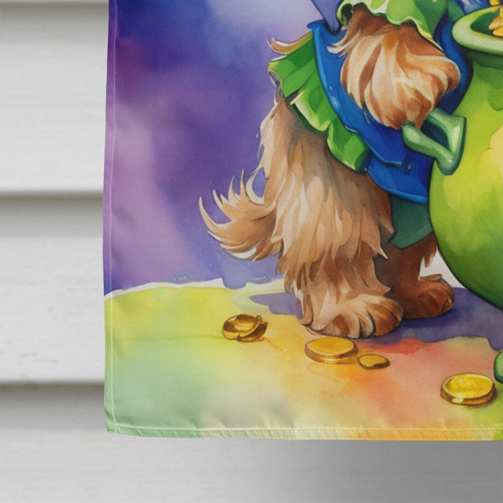 Brussels Griffon St Patrick's Day House Flag