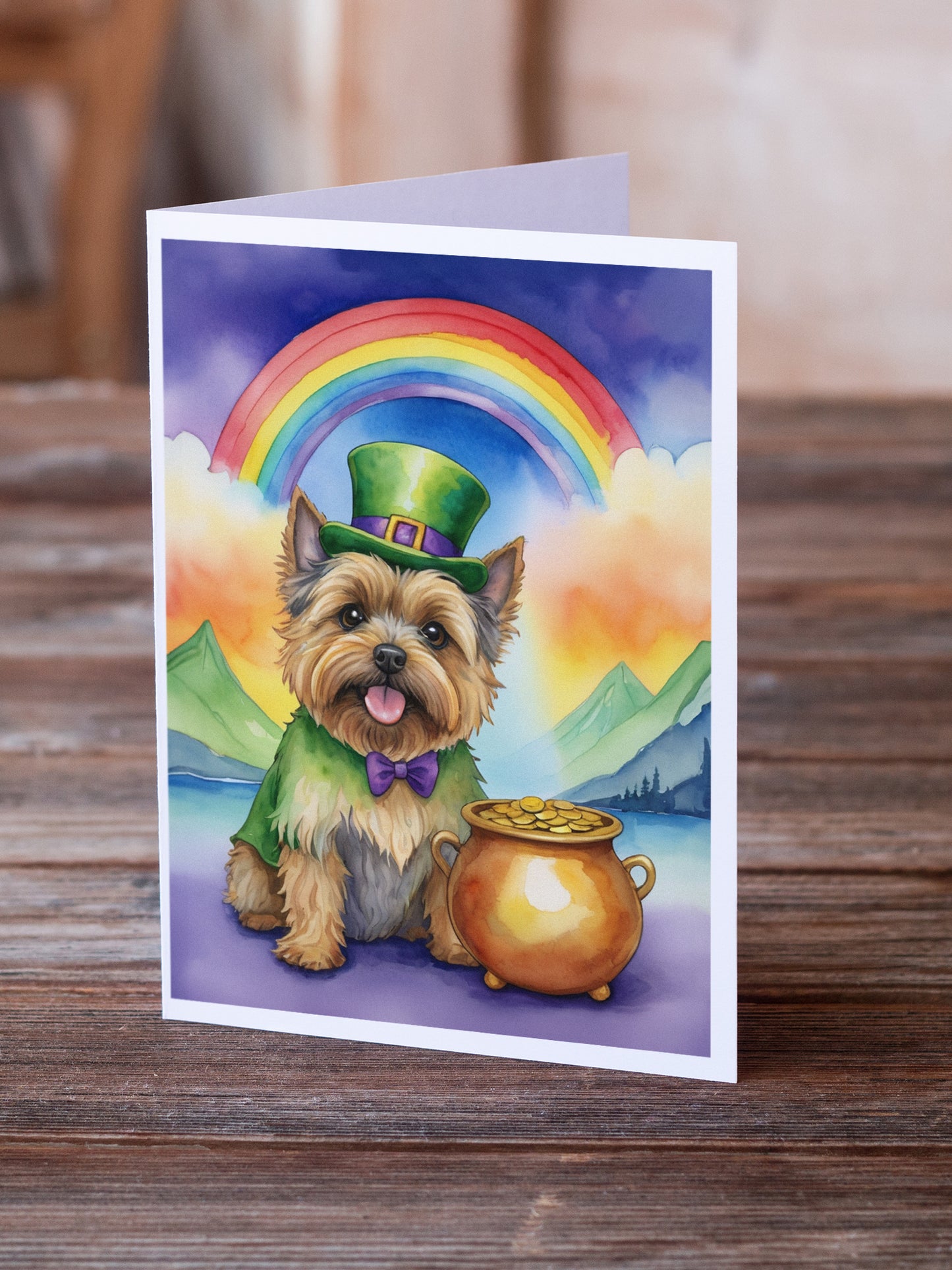 Cairn Terrier St Patrick's Day Greeting Cards Pack of 8
