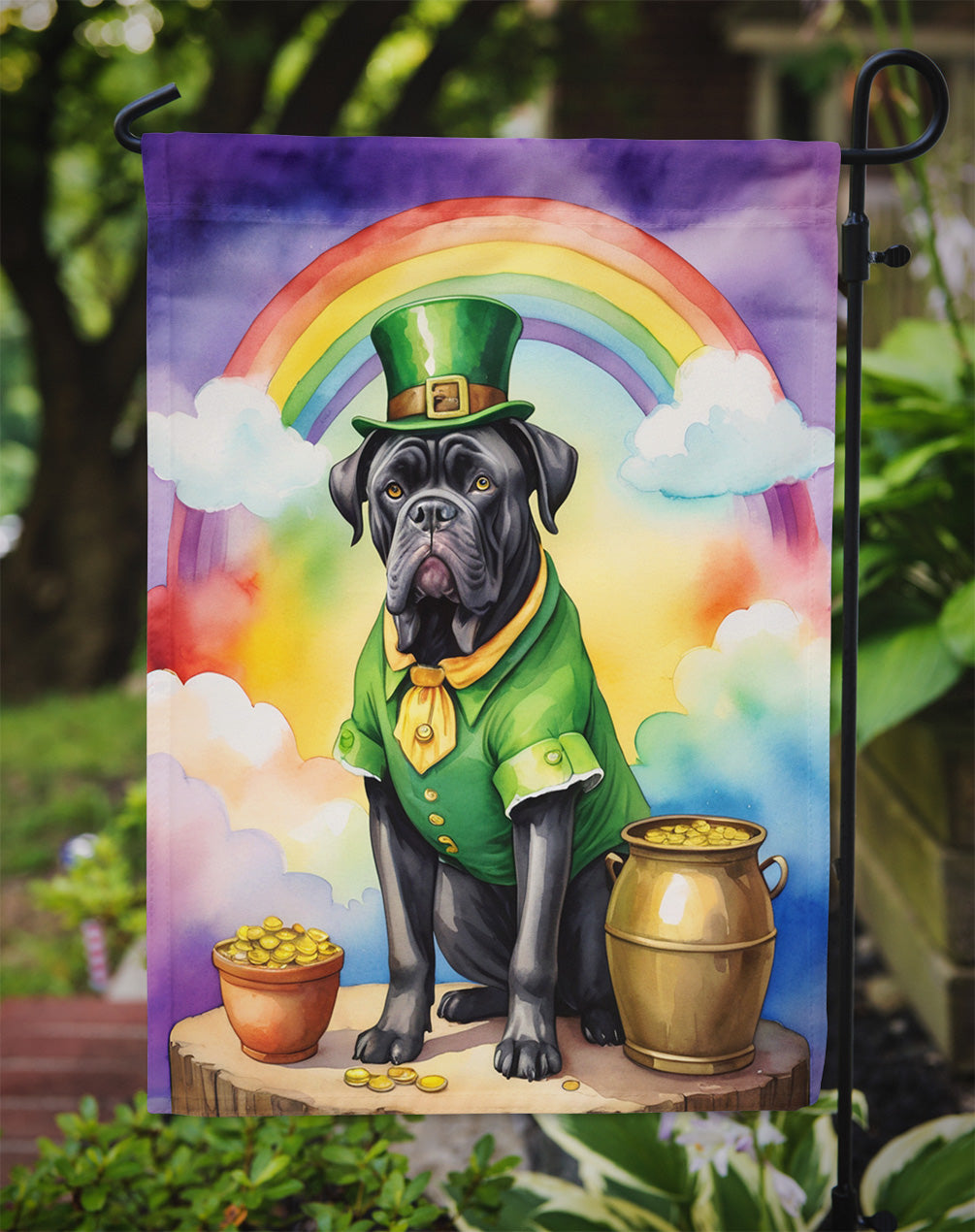 Cane Corso St Patrick's Day Garden Flag