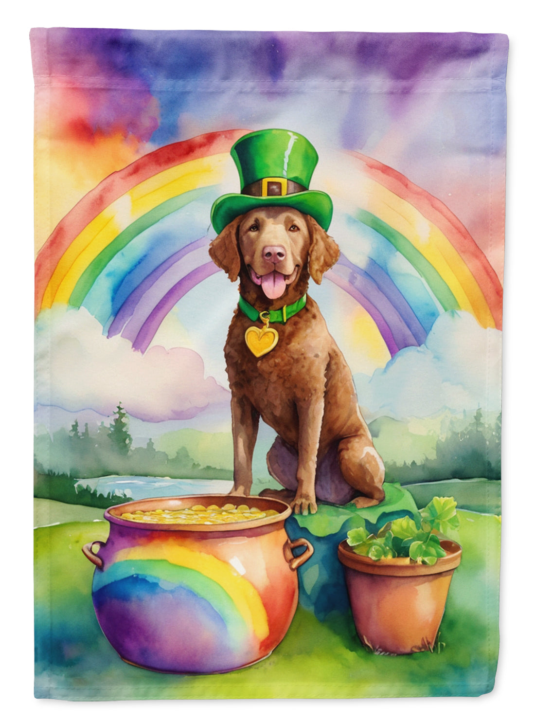 Buy this Chesapeake Bay Retriever St Patrick's Day House Flag