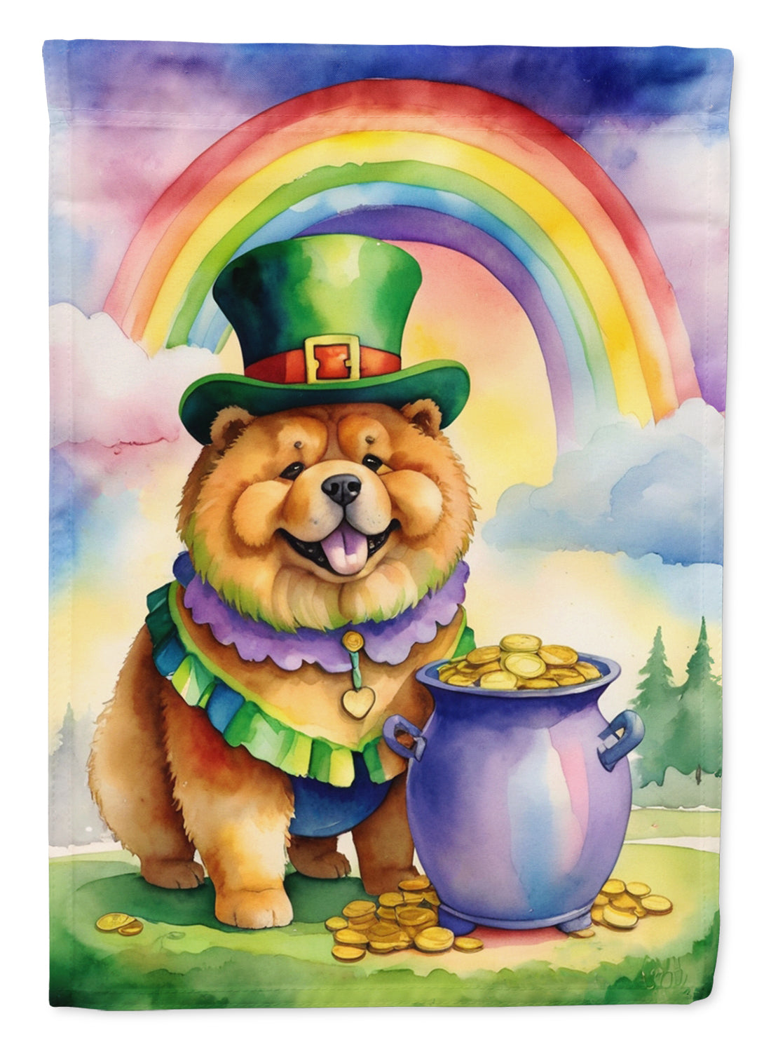 Buy this Chow Chow St Patrick's Day Garden Flag