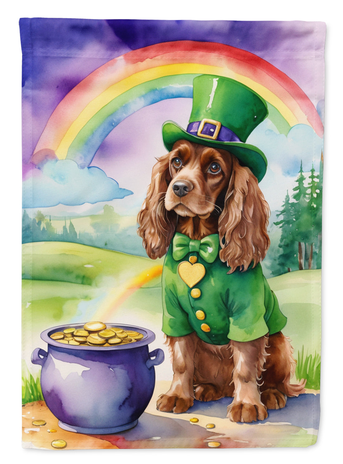 Buy this Cocker Spaniel St Patrick's Day House Flag