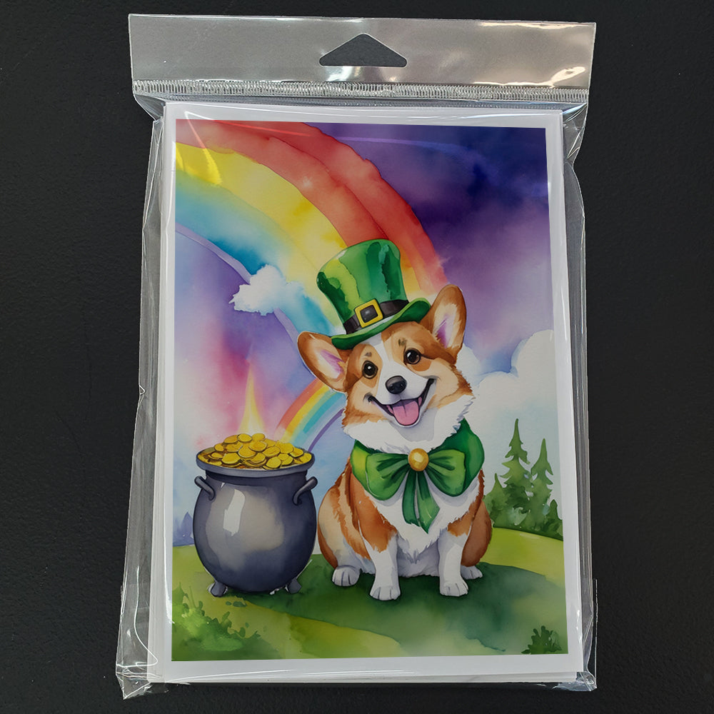 Corgi St Patrick's Day Greeting Cards Pack of 8