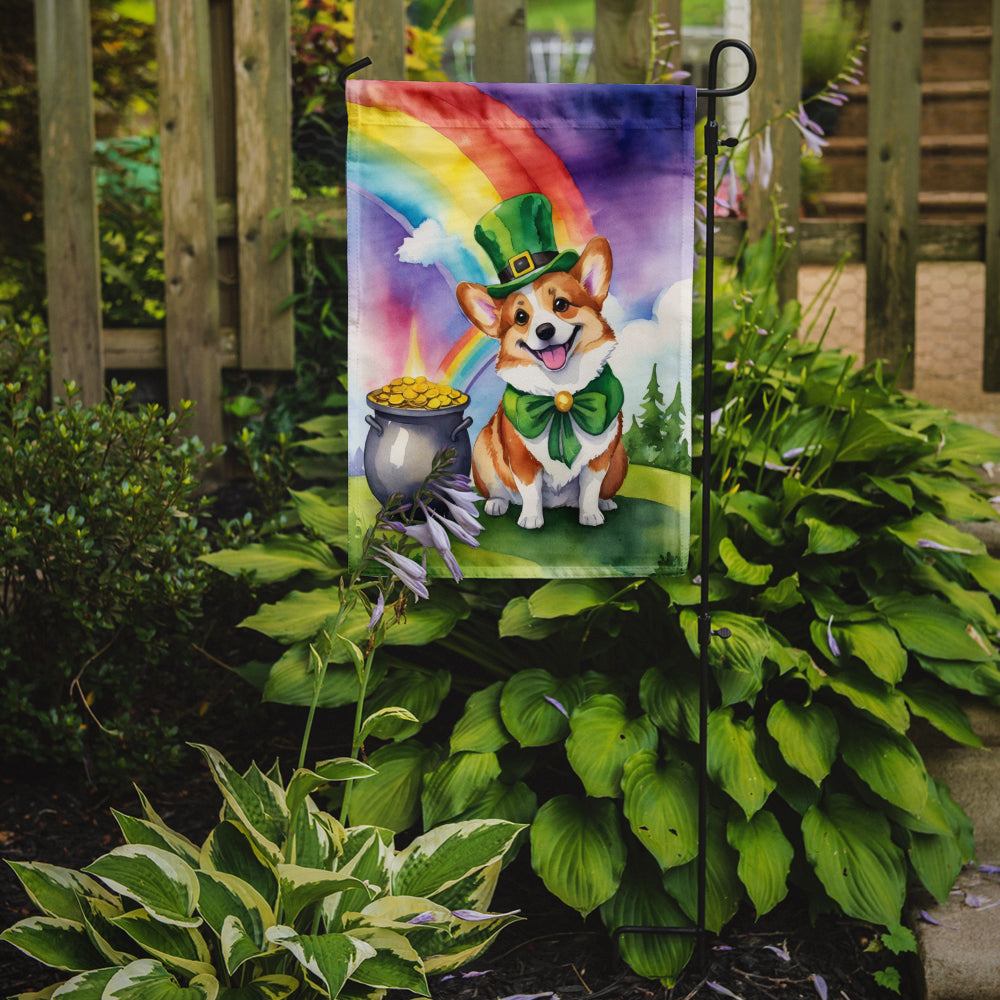 Corgi St Patrick's Day Garden Flag