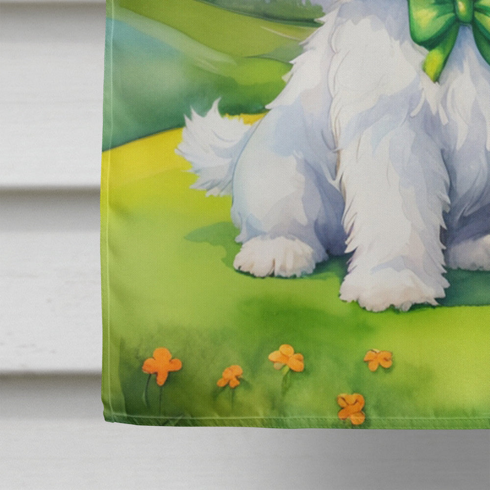 Coton de Tulear St Patrick's Day House Flag