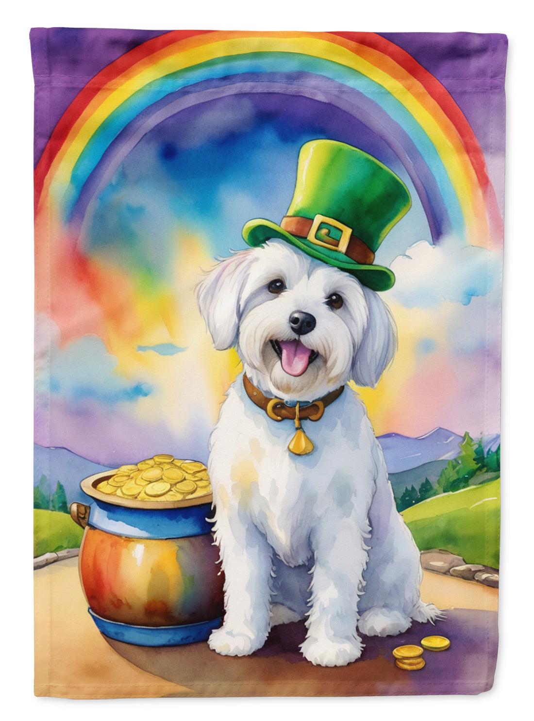 Buy this Coton de Tulear St Patrick's Day House Flag