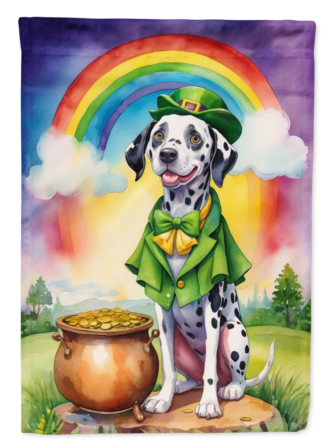 Buy this Dalmatian St Patrick's Day Garden Flag