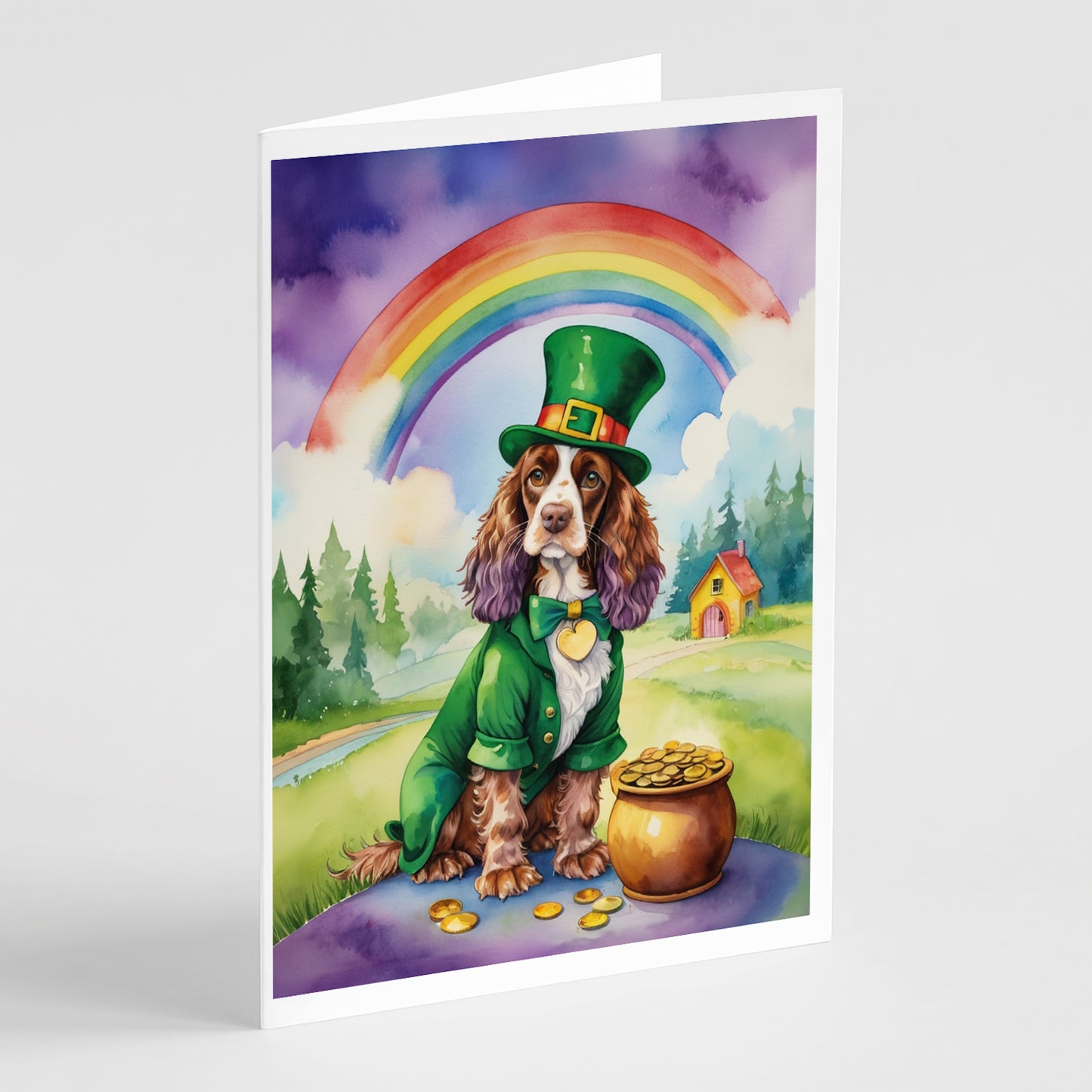 Buy this English Cocker Spaniel St Patrick's Day Greeting Cards Pack of 8