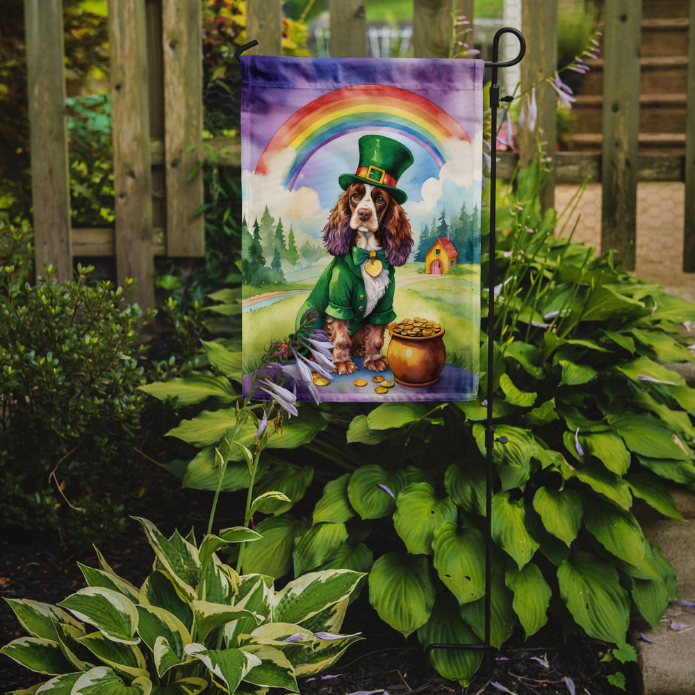 English Cocker Spaniel St Patrick's Day Garden Flag