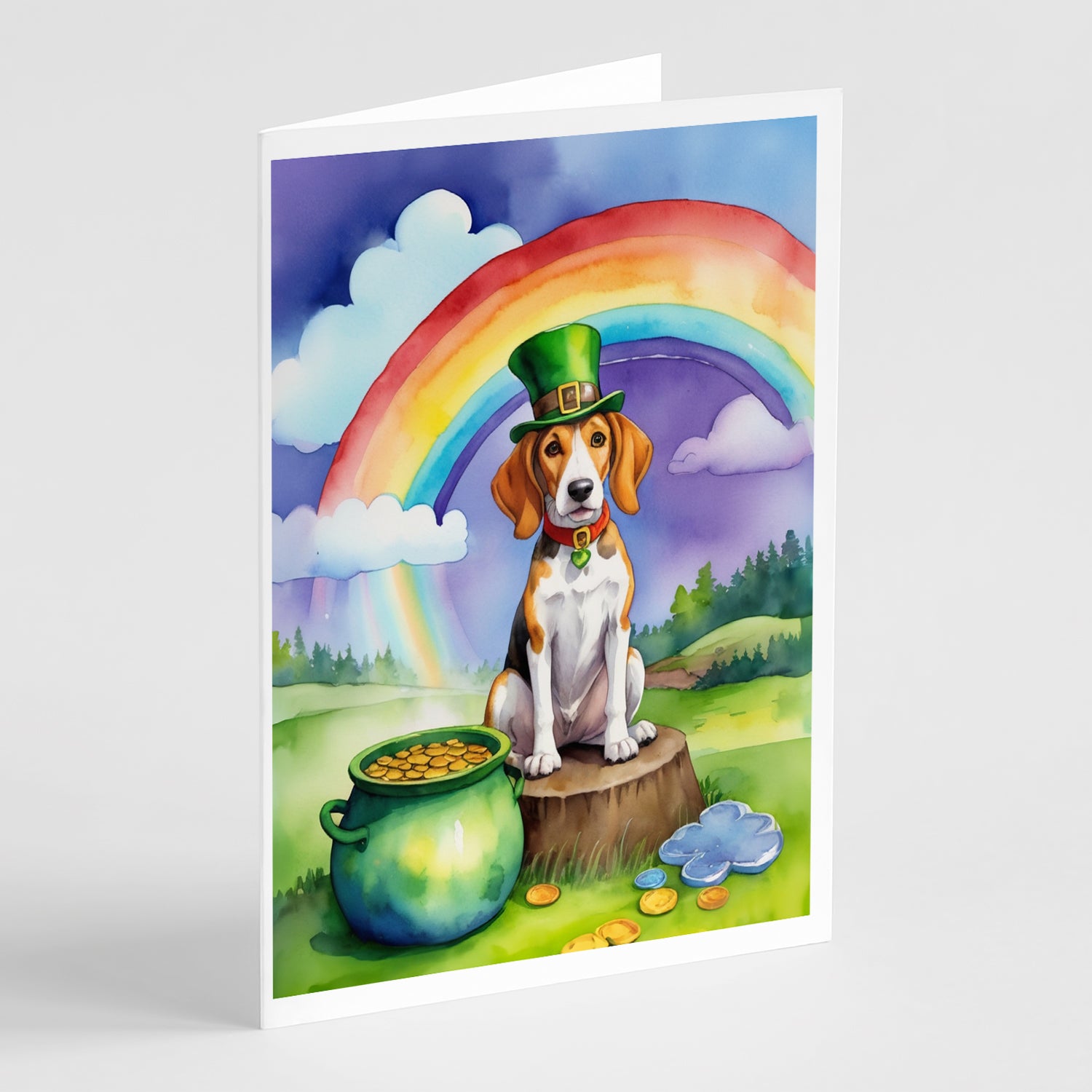 Buy this English Foxhound St Patrick's Day Greeting Cards Pack of 8