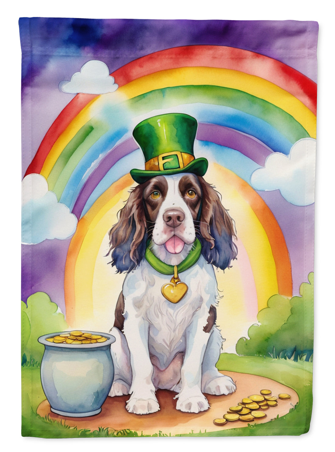 Buy this English Springer Spaniel St Patrick's Day House Flag