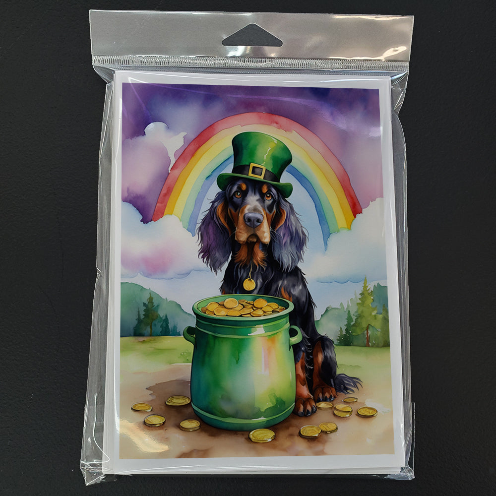 Gordon Setter St Patrick's Day Greeting Cards Pack of 8