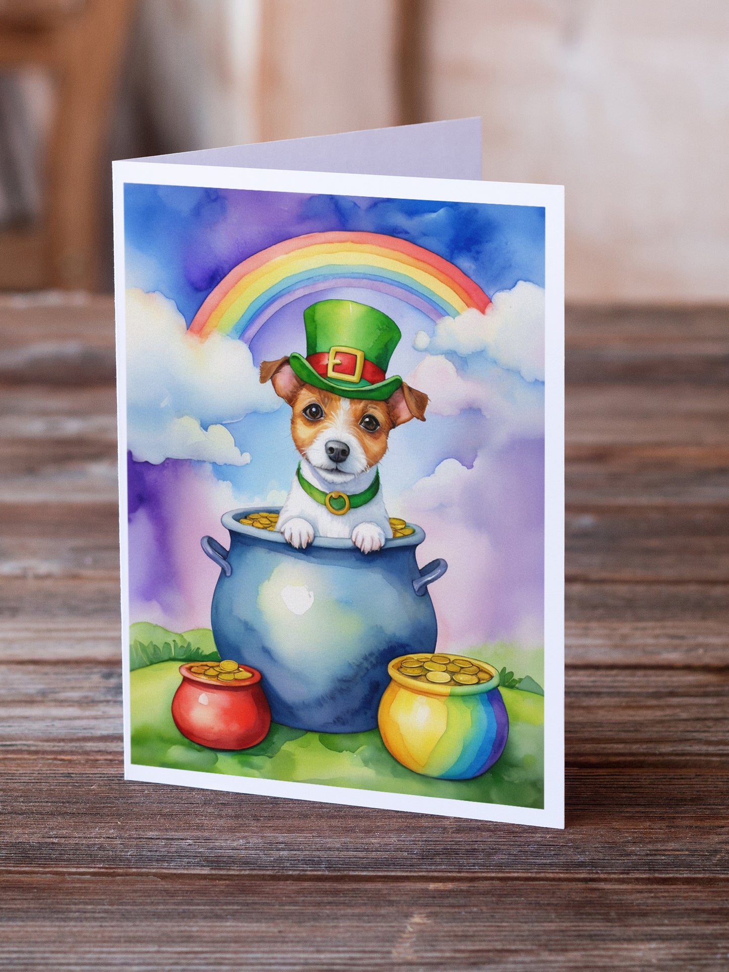 Jack Russell Terrier St Patrick's Day Greeting Cards Pack of 8