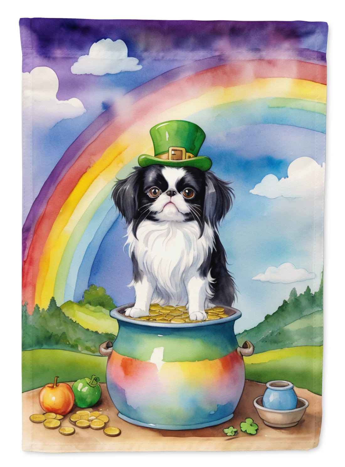 Buy this Japanese Chin St Patrick's Day House Flag